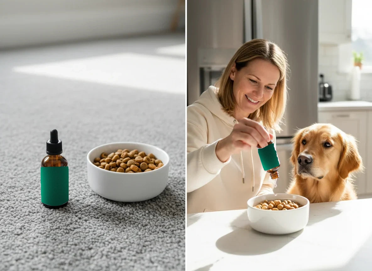 Furbos Liquid Collagen bottle and daily dosing